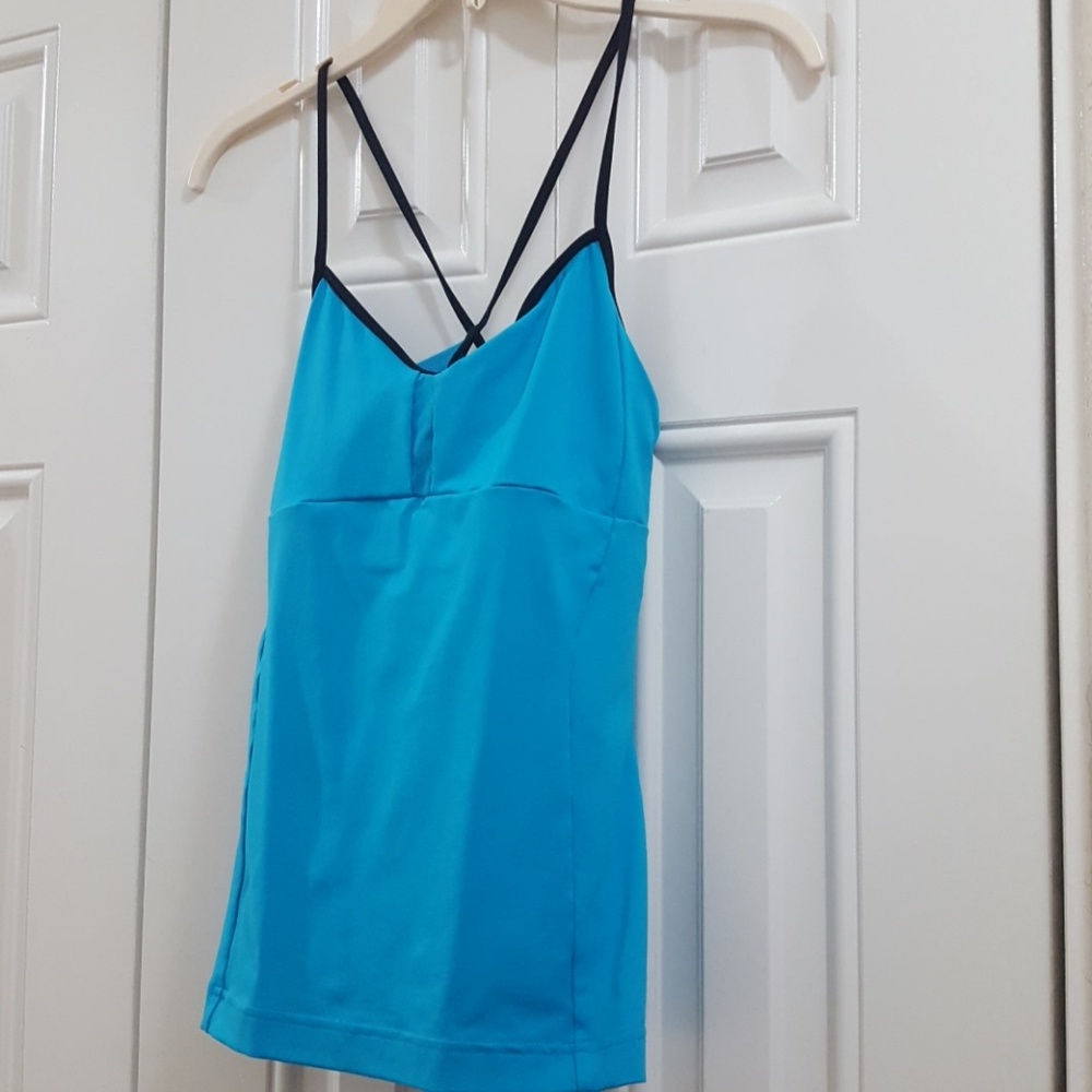 Alo Bra Tank Top Bright Blue Worn ONCE